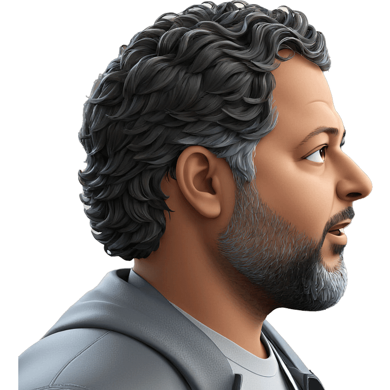 stylish male portrait with beard emoji