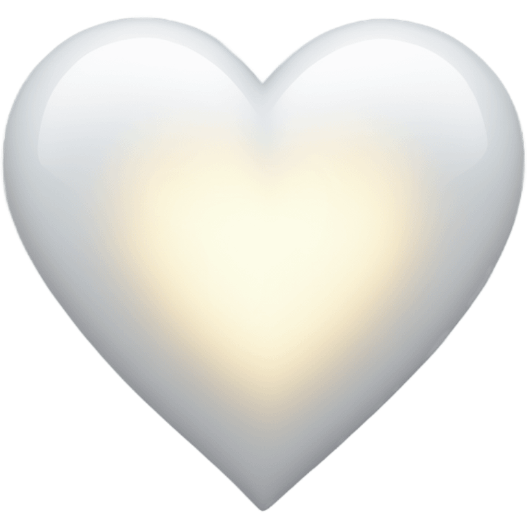 White heart with shine emoji