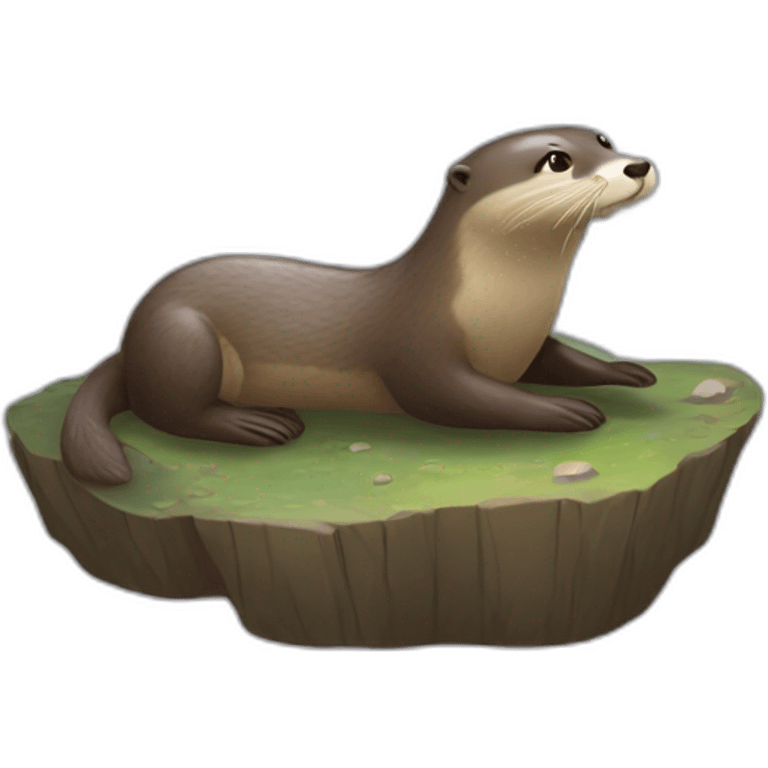 Un cœur sur une loutre  emoji