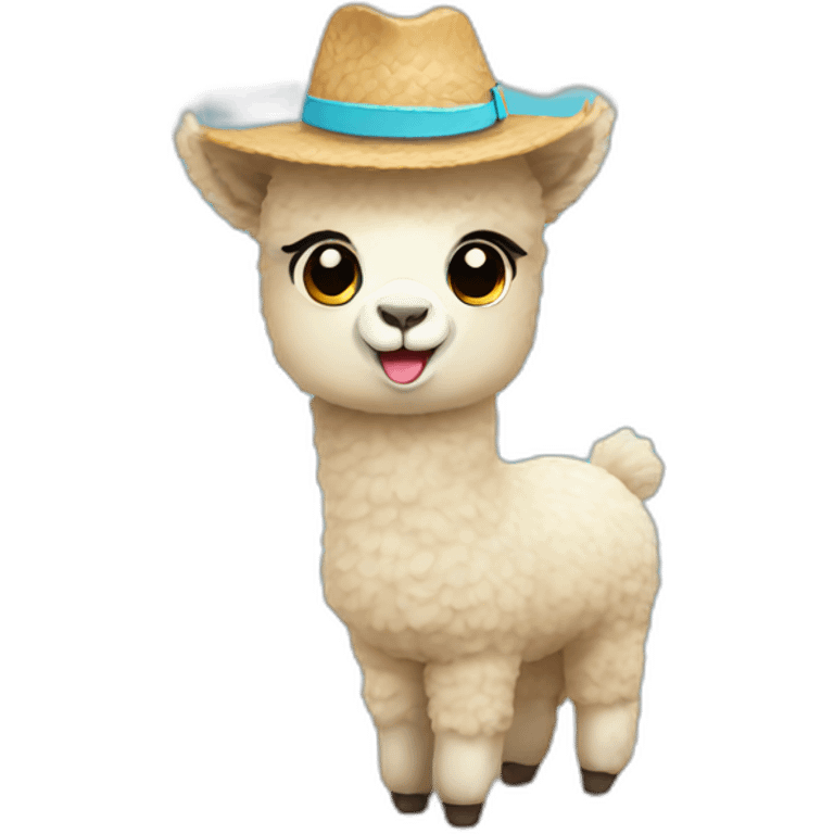 vacation alpaca emoji