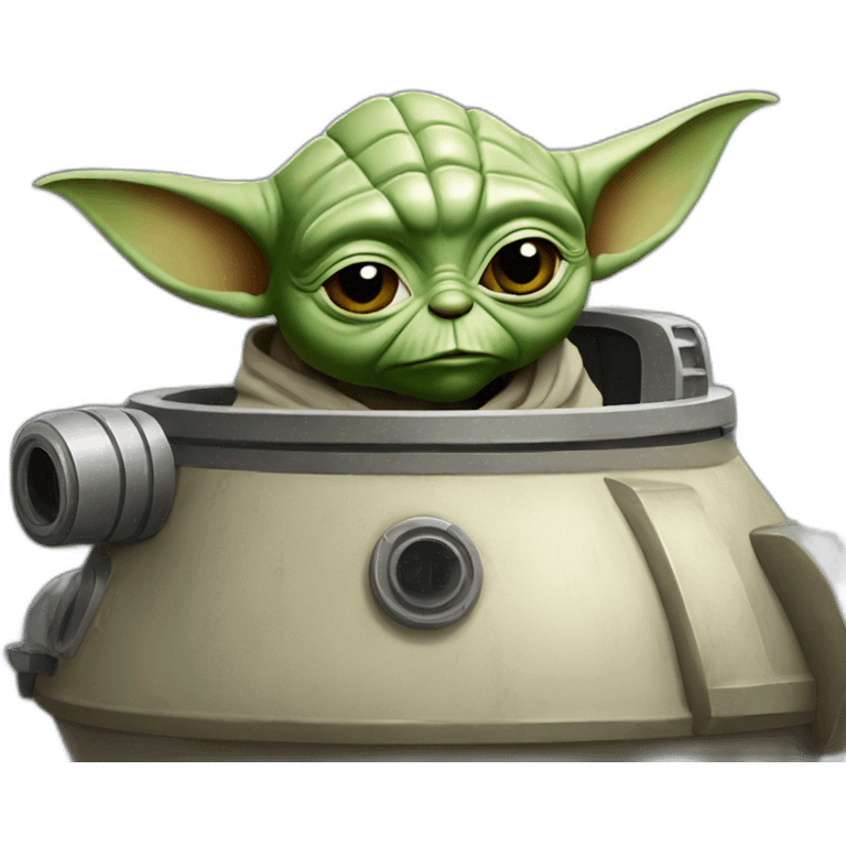 Master yoda in a tank emoji