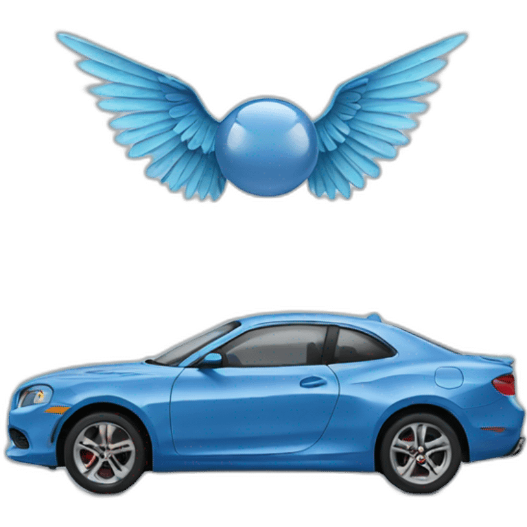 Car with wings emoji