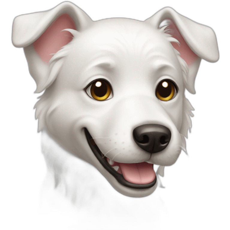 happy-white-dog emoji