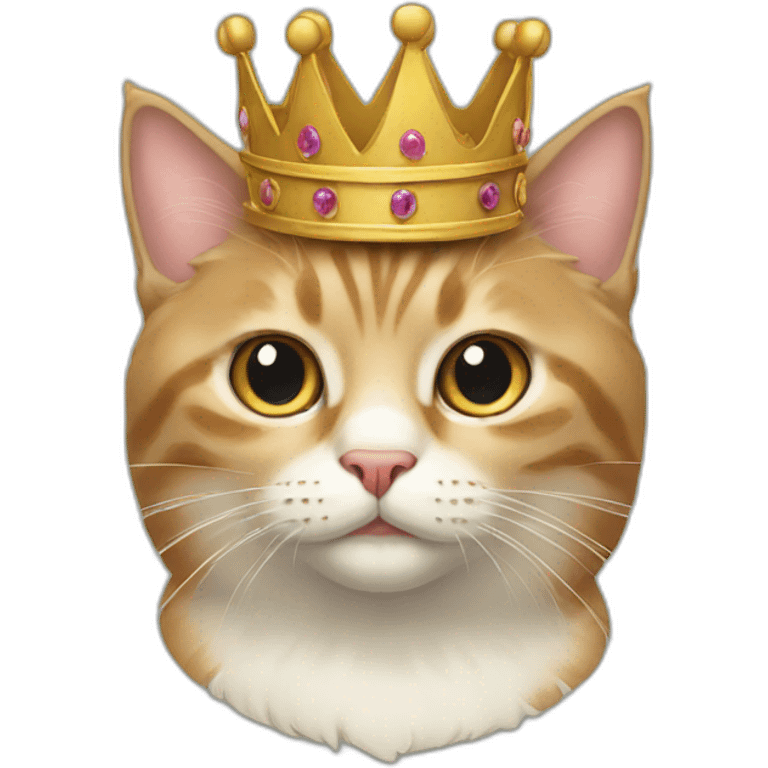 cat with crown hat emoji