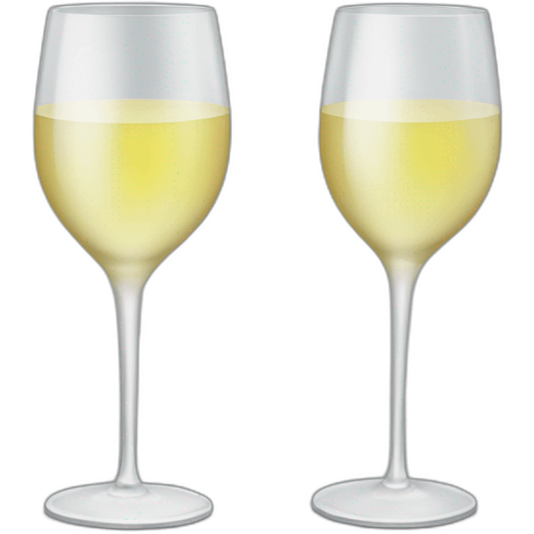 elegant glass with white wine emoji