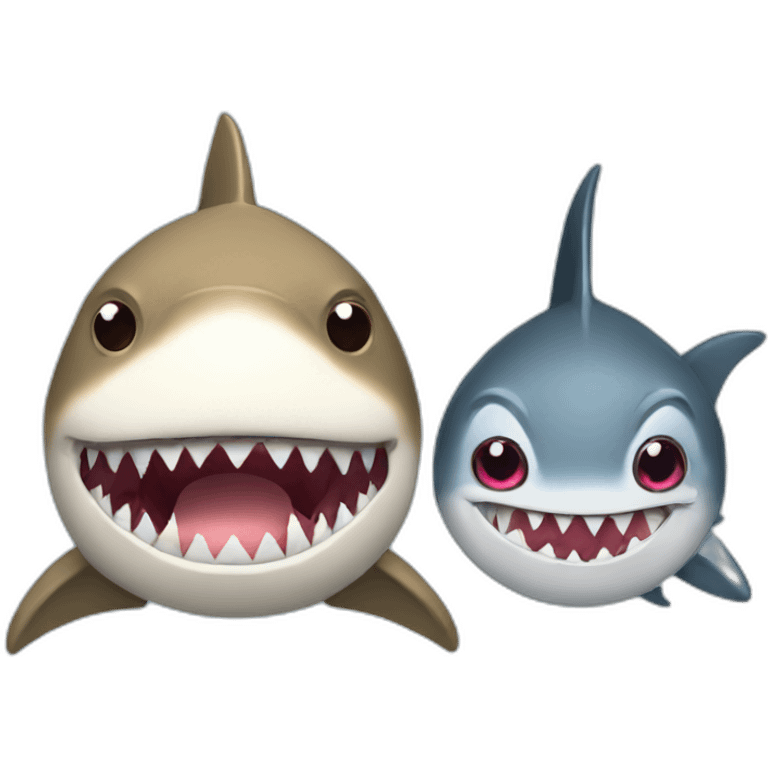 Shark and tuna emoji