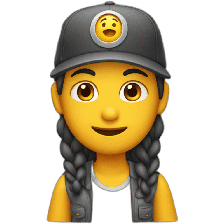 Emoji de cara con gorra emoji