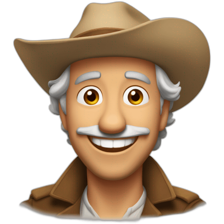 Maestro moreno estilo pixar disney sonriendo y guiñando un ojo emoji