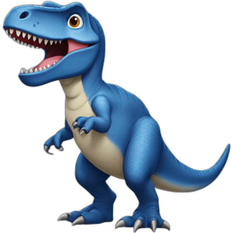 Tyrannosaure-bleu-rugissant emoji