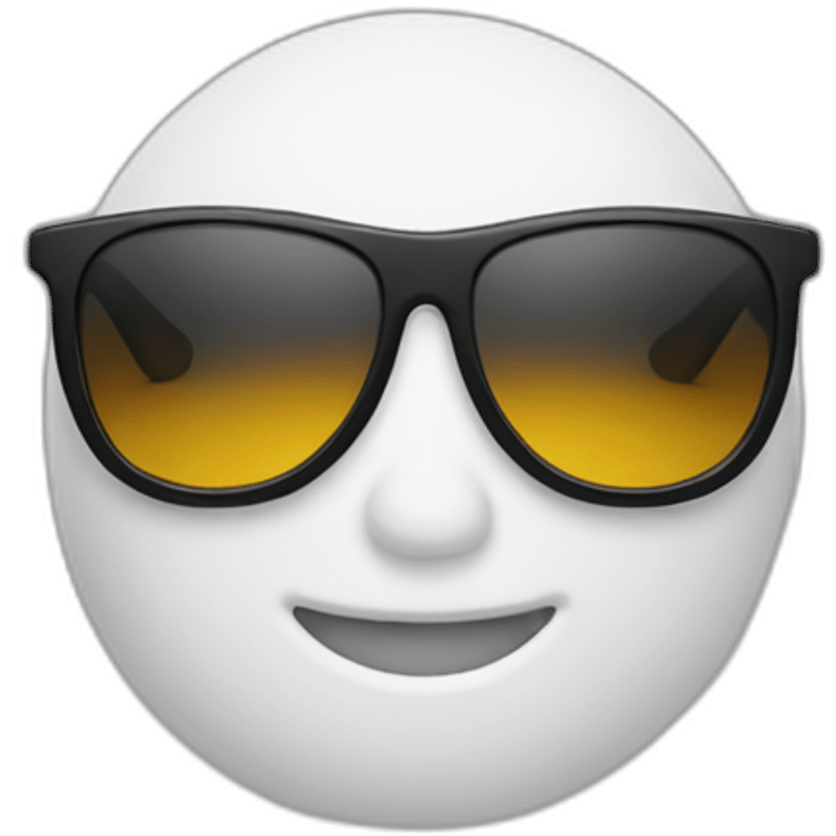 face with sport sunglasses hearing emoji