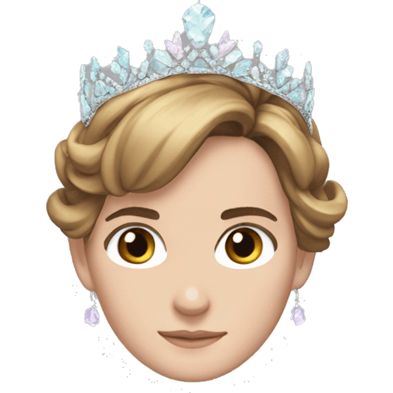 Emma Watson wearing a pastel tiara emoji