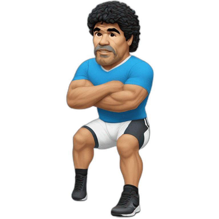 diego maradona at the fitness emoji