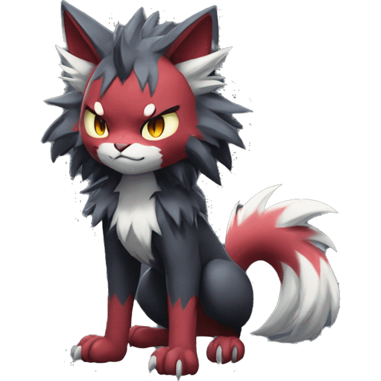  Kawaii Edgy Cool Beautiful Torracat-Zoroark full body emoji