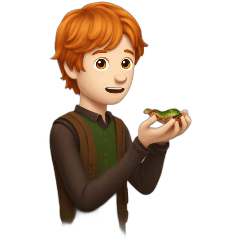 Ron Weasley eating slugs emoji