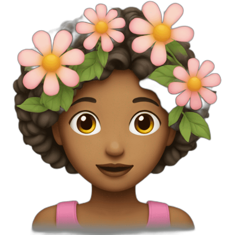 Girl with Flowers  emoji