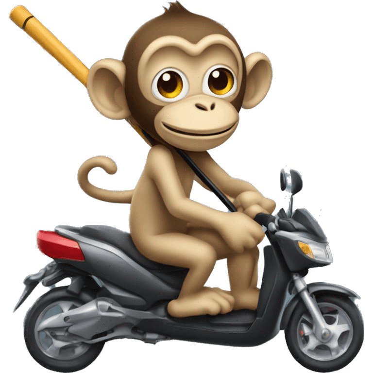 Monkey onna pogo stick In a car  emoji