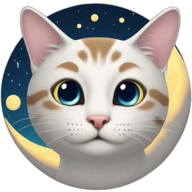 Cat moon emoji