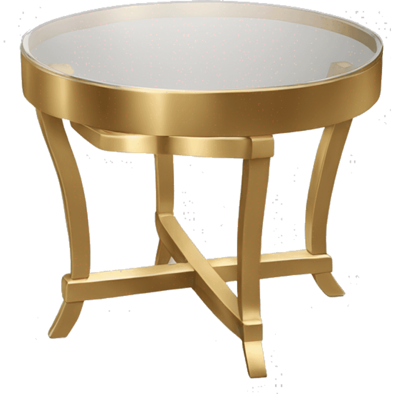 Small-round-Golden-band-glass-coffee-table emoji