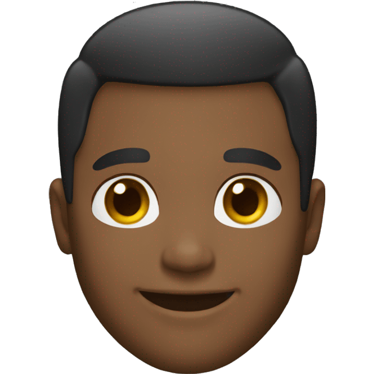 smiling black man with short hair emoji