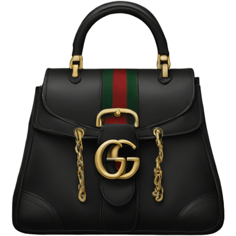 Black Gucci purse emoji