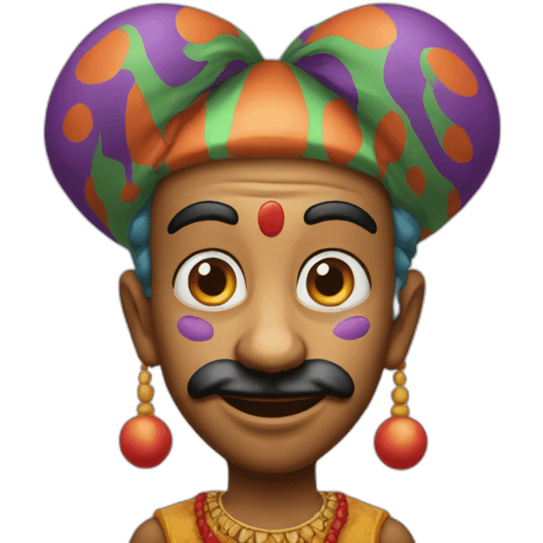 Indian-clown emoji