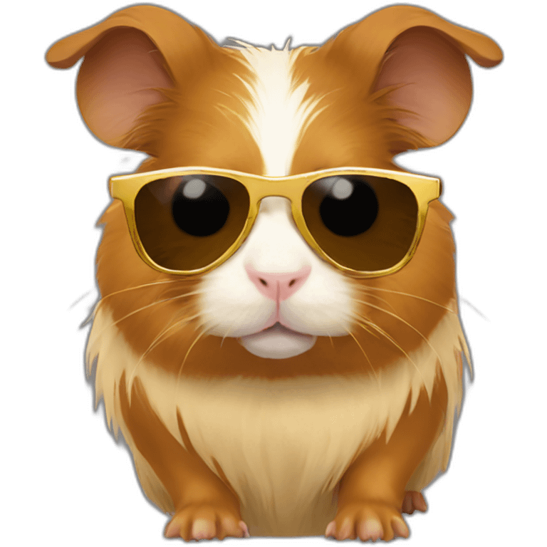 Golden abyssinian guinea pig sunglasses emoji