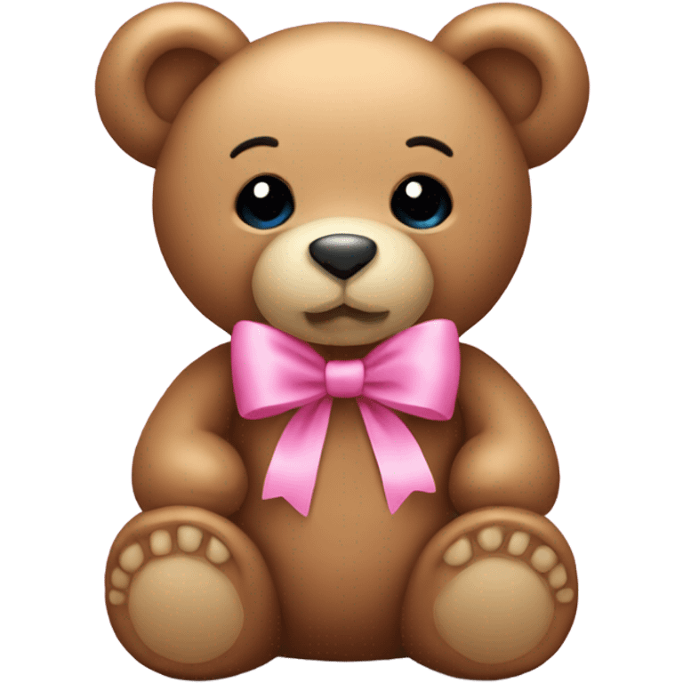 teddy bear with pink bow emoji