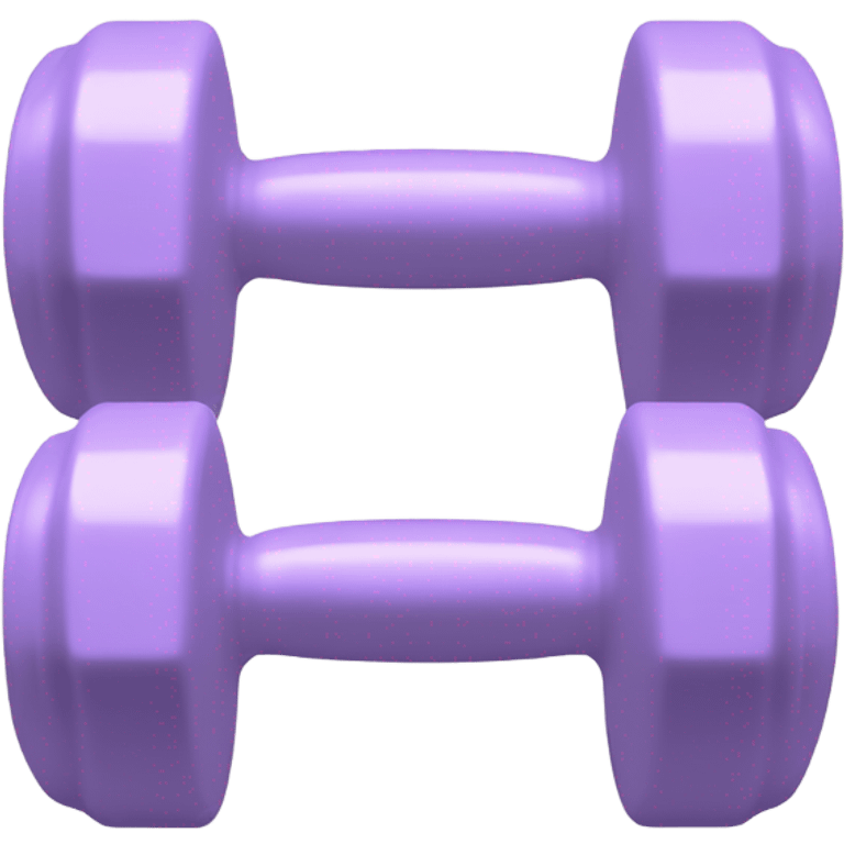 pale light purple dumbells emoji