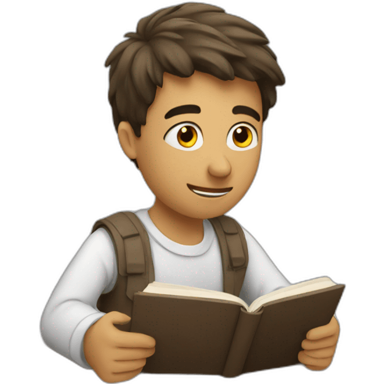 a man studying  emoji