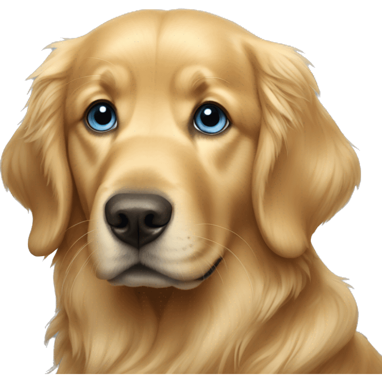 Golden retriever yeux bleus emoji