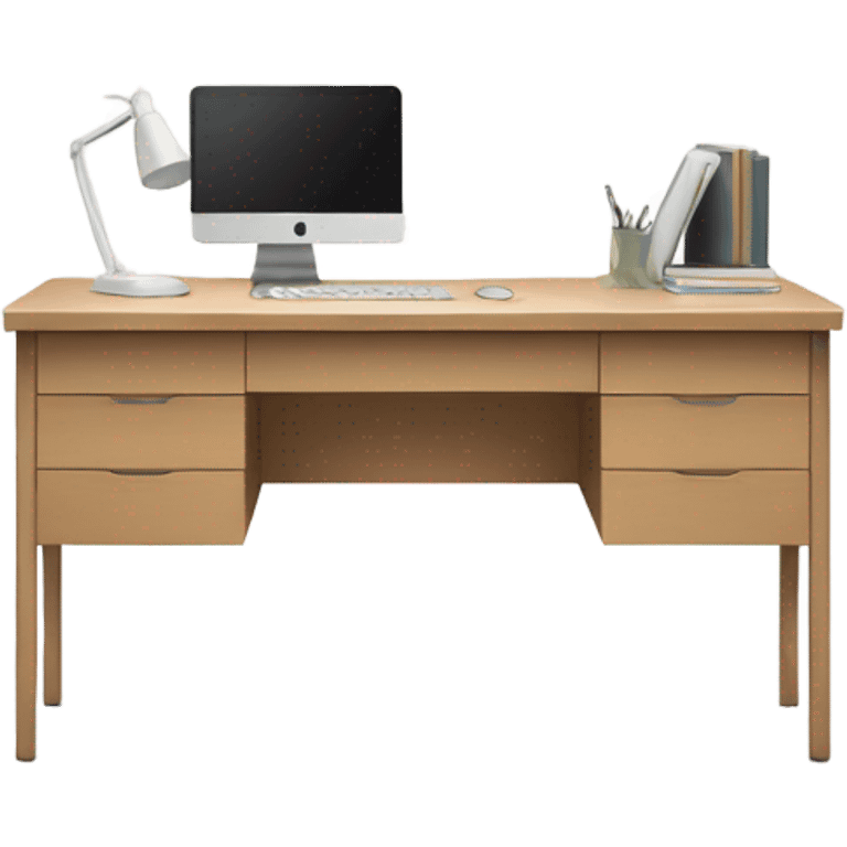 minimalistic-clean-modern-desk-front-view emoji