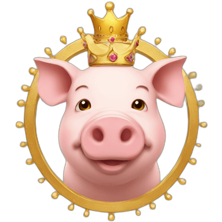 pig in golden crown emoji