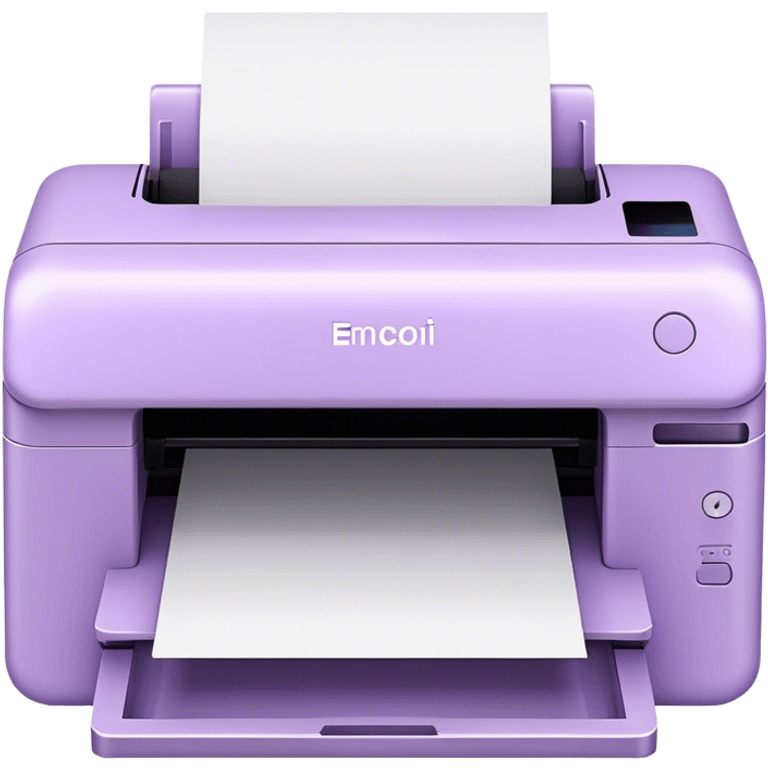 Aesthetic printer in lavender color emoji