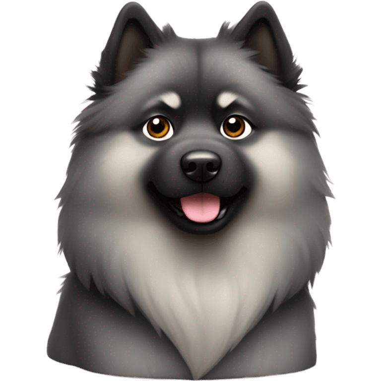 Grey and black  eurasier emoji