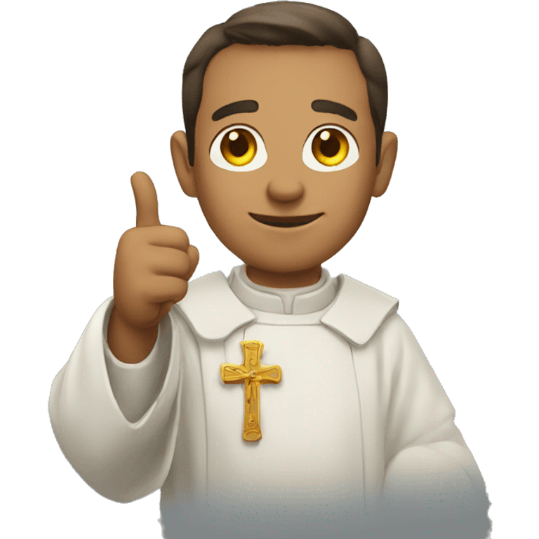 Priest raising his thumb emoji