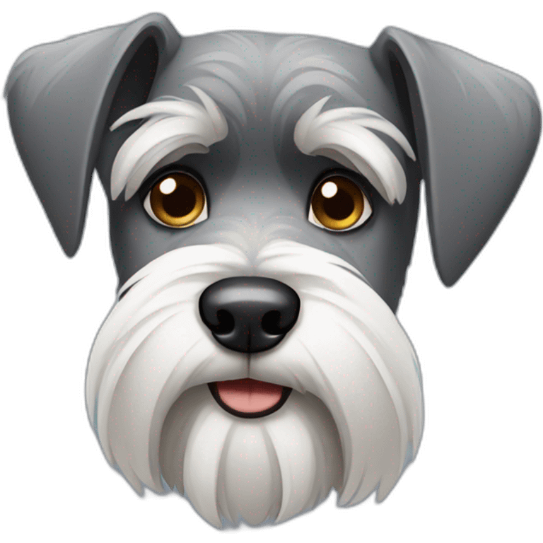 Sad schnauzer dog emoji