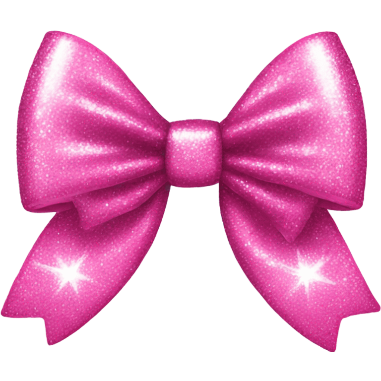 Sparkly pink bow emoji