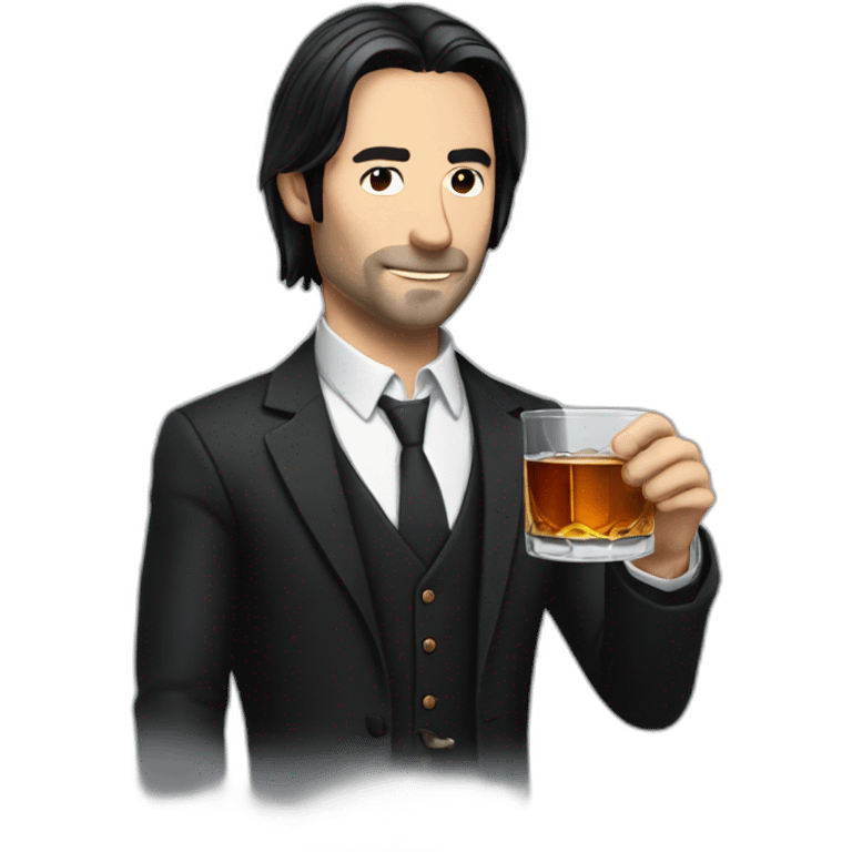 Jhon wick drinking whisky emoji