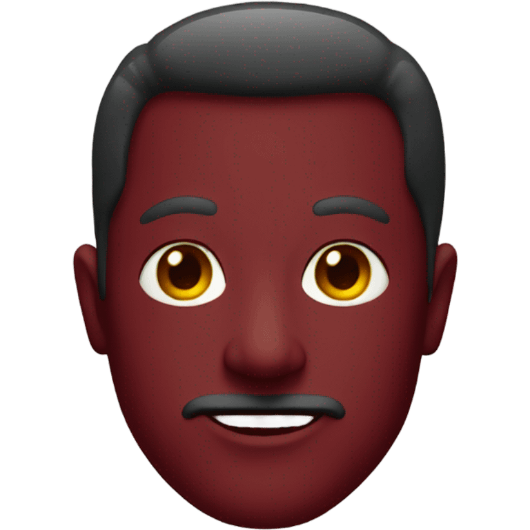 head in Dark red velvet suit emoji