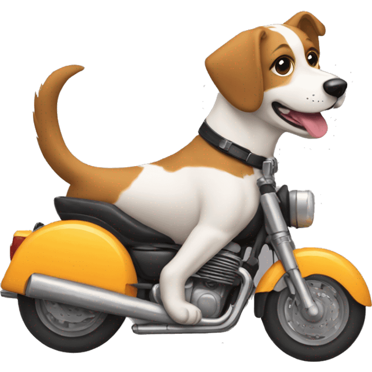 Perro en moto  emoji