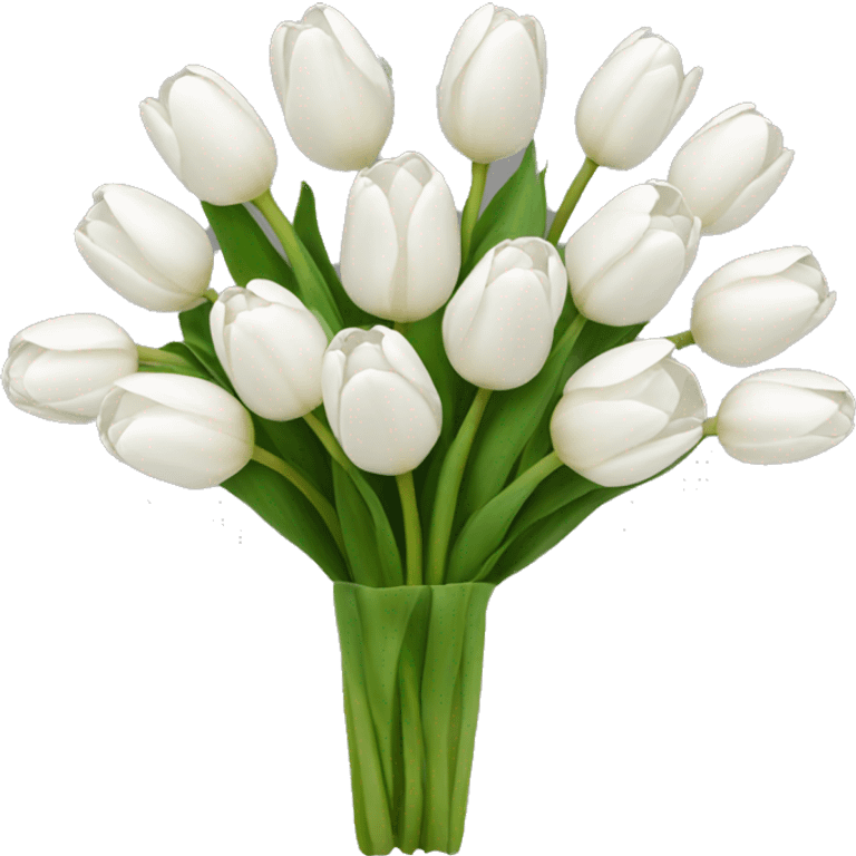 white tulip bouquet  emoji