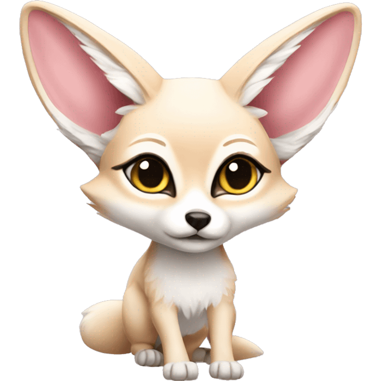 light pink girly fennec fox emoji