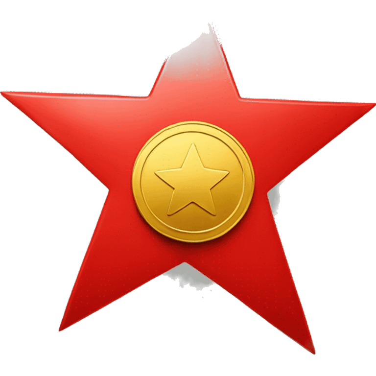 coin red   witha  red star in the middle emoji