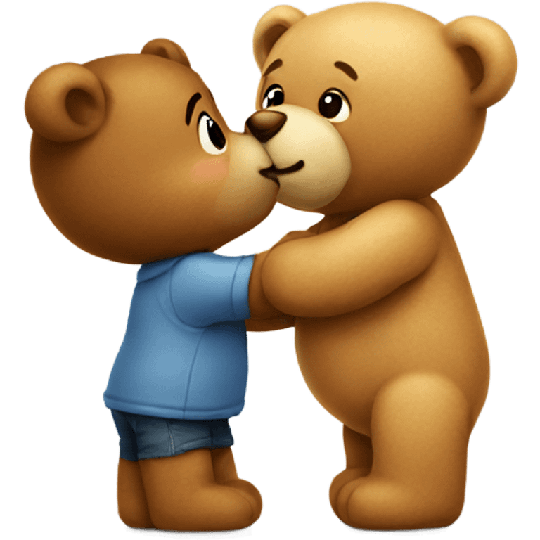 teddy bear kissing other teddy bear emoji