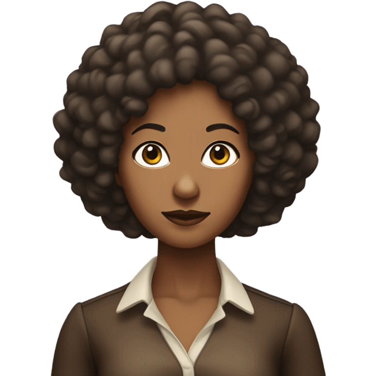 Miss Sherlock as a brown-skinned woman with an afro  emoji