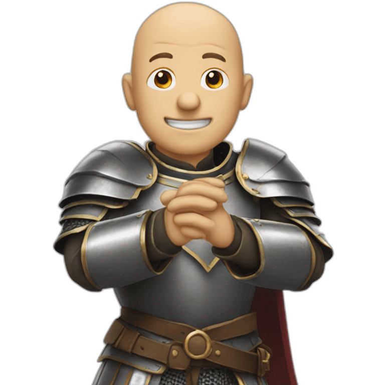 A old knight bald clapping hands emoji