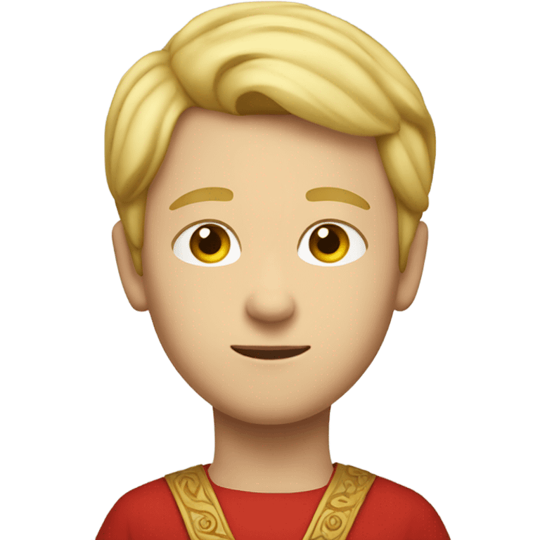 figure with blond hair and red tunic a boy emoji