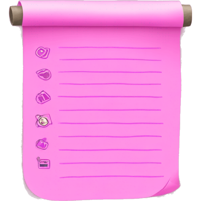 to do list pink emoji