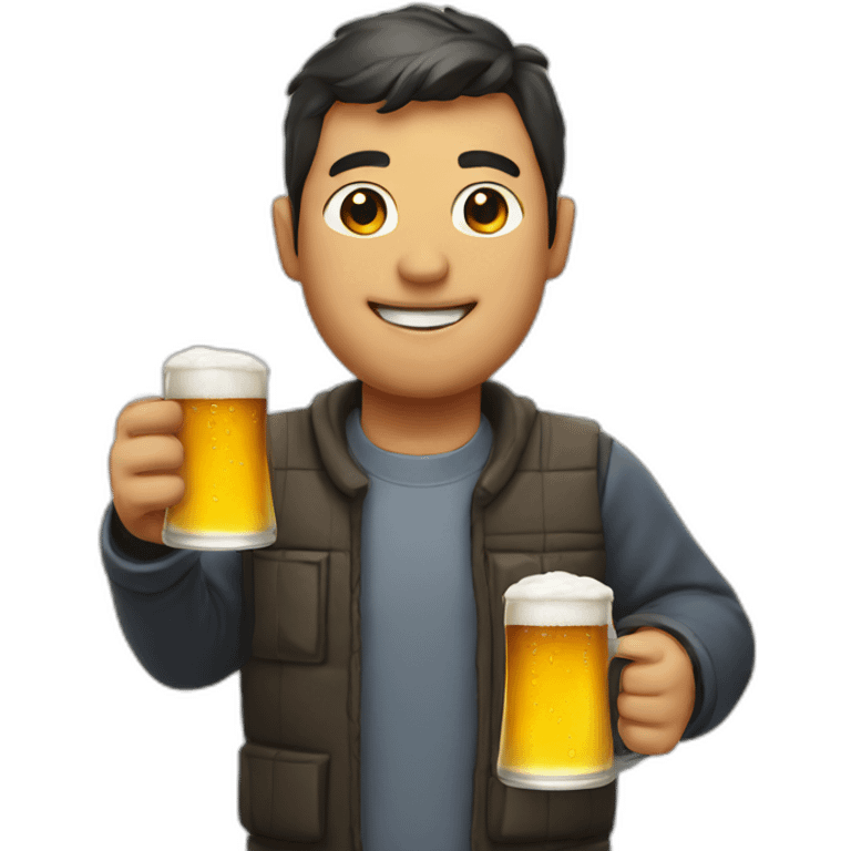 Beer man emoji