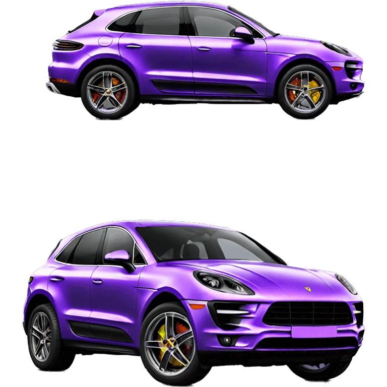 electric porsche macan in purple emoji